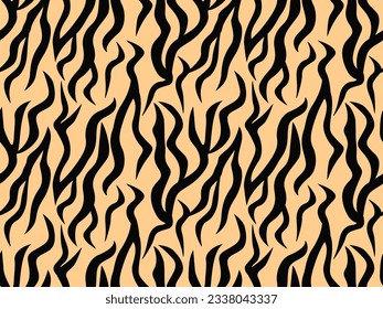Abstract zebra seamless pattern. Animal skin texture, modern geometric background.