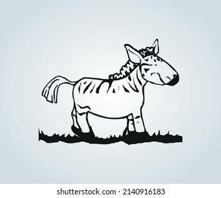 Abstract zebra with shading techniques for illustration