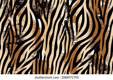 Abstract Zebra skin Pattern. Vector Illustration.