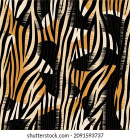 Abstract Zebra skin Pattern. Vector Illustration.