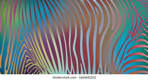 Abstract zebra skin vector, delicate pattern design with multi colors for print