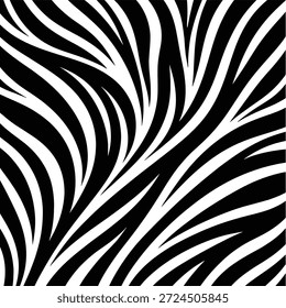 Patrones de rayas de cebra Abstractas con textura orgánica de impresión animal curvy