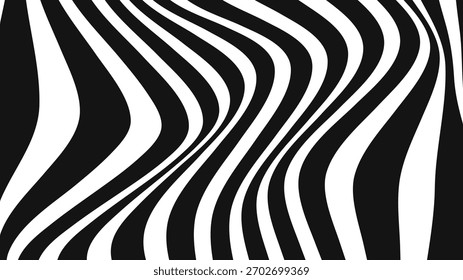 Ilusão óptica dinâmica das listras de zebra abstratas