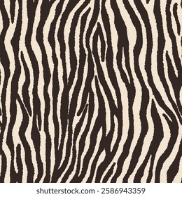 Abstract Zebra Stripes Pattern. Safari Design. Vector Illustration