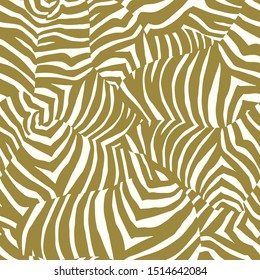 Abstract zebra stripes seamless vector pattern