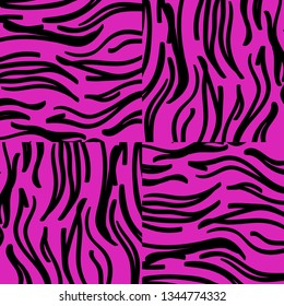 abstract zebra texture of violet and black colors