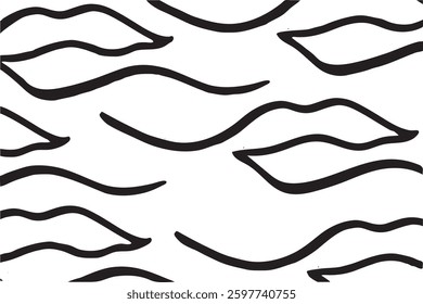Abstract Zebra Waves: A Bold and Fluid Pattern Design