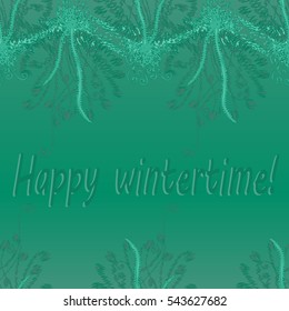 Abstract zentangle inspired art tracery card design with doodle in bright colors.