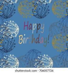 Abstract zentangle inspired art tracery card design with doodle in bright colors.