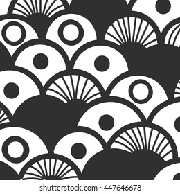 Abstract zentangle monochrome hand drawn doodle pattern. Design element for background, wrapping paper, paper packaging and other. Vector illustration.