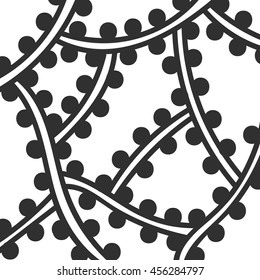 Abstract zentangle monochrome hand drawn doodle pattern. Design element for background, wrapping paper, paper packaging and other. Vector illustration.
