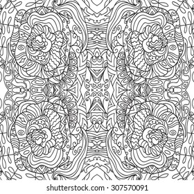 Abstract zentangle seamless pattern