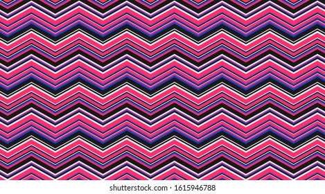 Abstract zig zag colorful stripped background vector design.