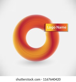 Abstract zig zag logo shape. Vector illustration.