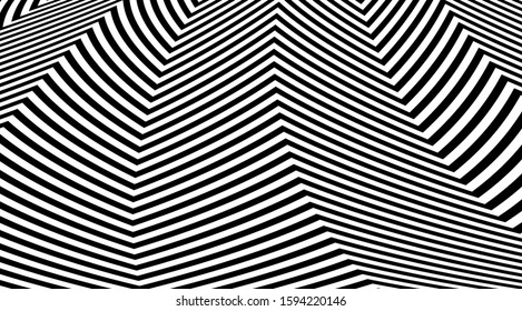 Abstract Zig Zag Optical Illusion Background Stock Vector (Royalty Free ...