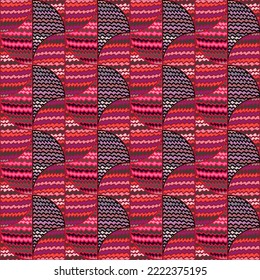 Abstract zig zag striped seamless pattern. Doodle style. Hand drawn sketch lines endless wallpaper. Decorative wave ethnic background. Design for fabric, textile print, wrapping, cover