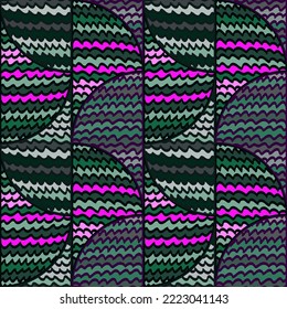 Abstract zig zag striped seamless pattern. Doodle style. Hand drawn sketch lines endless wallpaper. Decorative wave ethnic background. Design for fabric, textile print, wrapping, cover