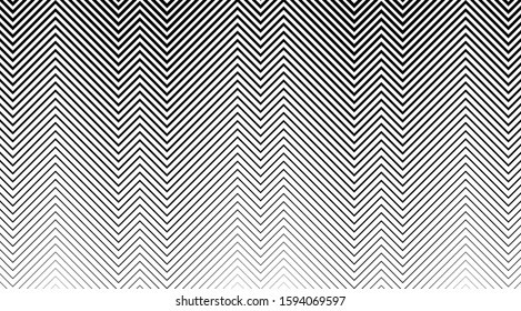Abstract zig zag vector background. Black and white optical illusion texture. Geometric backdrop.