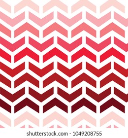Abstract zigzag arrows vector pattern from red to pink colors