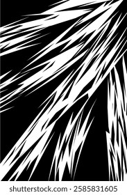 abstract zigzag broken pattern black