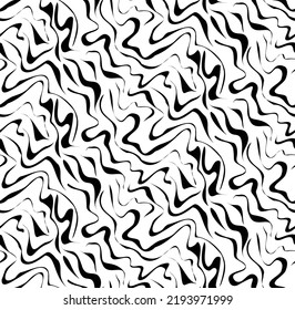 Abstract ZigZag Doodle Seamless Background Texture, Vector Illustration