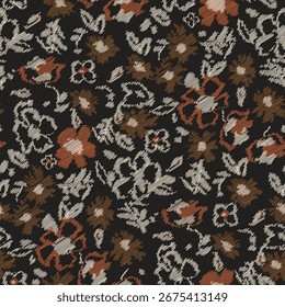 abstrato ziguezague flor padrão em fundo cinza