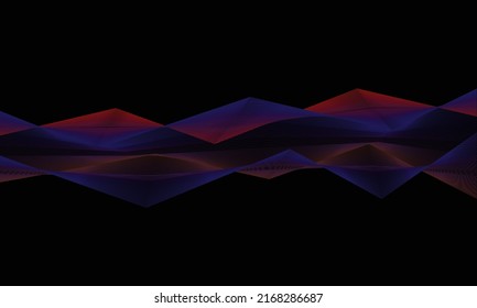 Resumen del color de la línea de zigzag en el fondo negro.