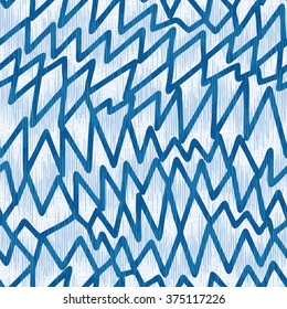 Abstract zigzag lines pattern seamless vector background tile