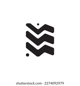 ilustración de icono del logotipo de zig-zag abstract.