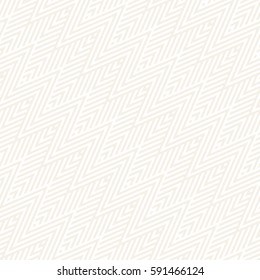 Abstract ZigZag Parallel Stripes. Stylish Ethnic Ornament. Vector Seamless Pattern. Repeating Monochrome Background
