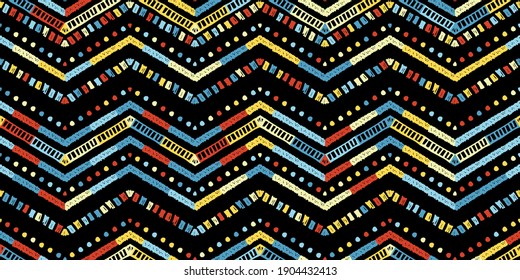 Abstract zigzag pattern for cover design. Retro chevron vector background. Geometric decorative seamless