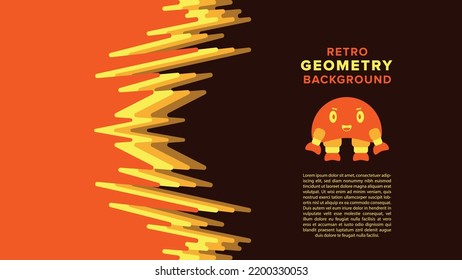 Abstract Zigzag retro background. Vector Design