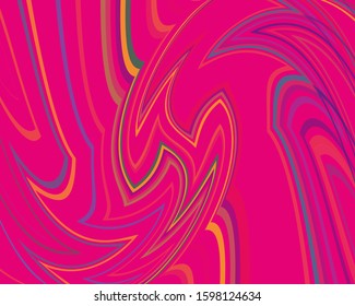 Abstract zigzag shape. Dynamic backdrop. Vector bright background.  