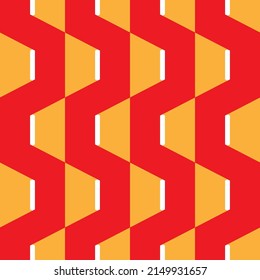 Resumen El zigzag forma un patrón vectorial transparente de color naranja y amarillo.