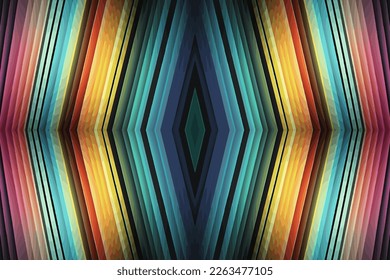 Abstract zigzag stripes line gradient color pattern. Geometric graphic colorful stripes tribal line background. Modern luxury ornate elegant minimal vintage retro style. Print design texture textile.