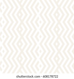 Abstract ZigZag Stripes. Stylish Ethnic Ornament. Vector Seamless Pattern. Repeating Subtle Background