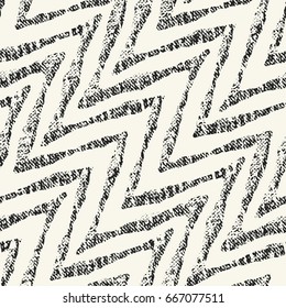 Abstract zigzag textured distressed seamless pattern.