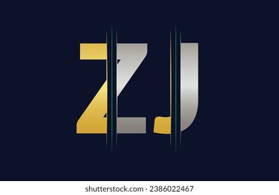 Abstract Zj letter logo design template. Vector Logo Illustration.