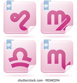 Abstract Zodiac Icons Set