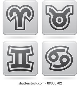 Abstract Zodiac Icons Set (part of the Platinum Squared 2D Icons Set)