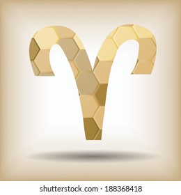 Abstract zodiac sign. Vector. 