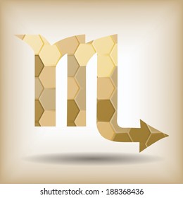 Abstract zodiac sign. Vector. 