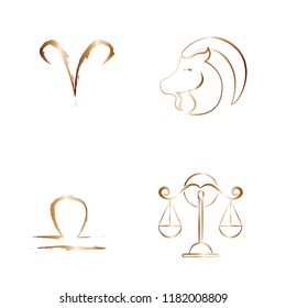 Abstract zodiac symbol