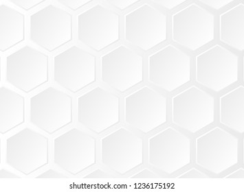 Abstract of zoom futuristic gradient white pentagonal pattern background, vector eps10