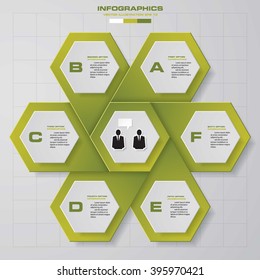 Abstract6 steps infographic elements.Vector illustration.