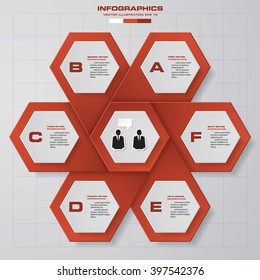 Abstract6 steps infographic elements.Vector illustration.