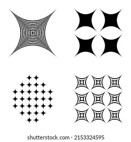 Resumen_4star2 Conjunto De Iconos Planos Aislados En Fondo Blanco