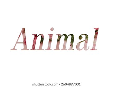 AbstractAnimal Text Effect Design White Background
