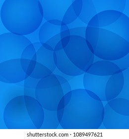 Abstractbackground With Blue Circles. Vector Illustration