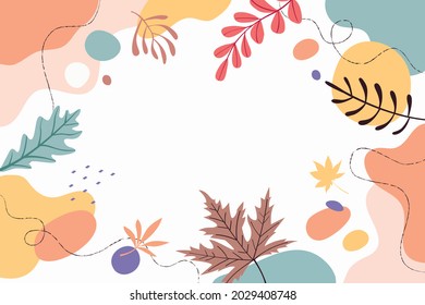 abstractbackgrounds for social media stories. Colorful banners with  leaves.